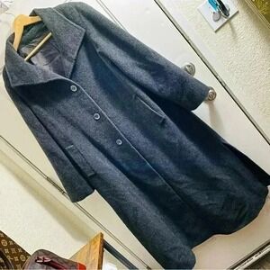 CINZIA ROCCA due 8 charcoal long coat Baby Alpaca & Wool blend oversized‎ soft